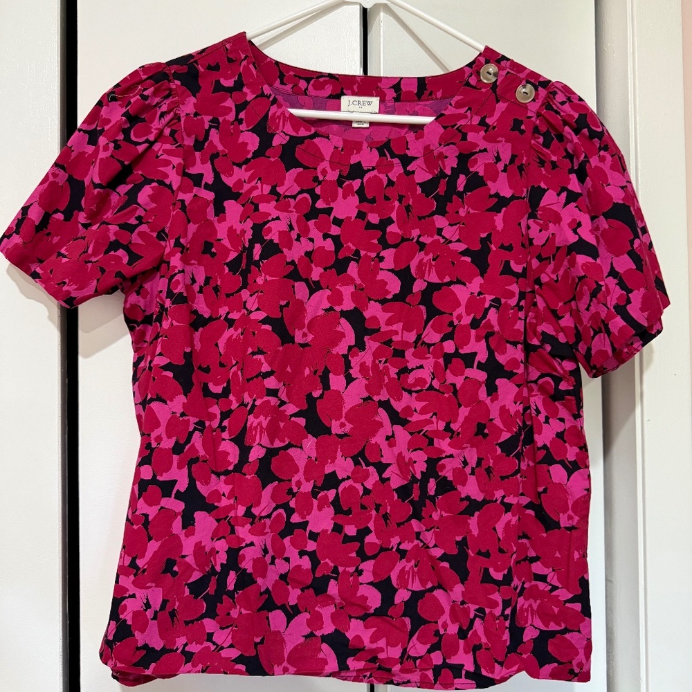 J Crew Floral Blouse
